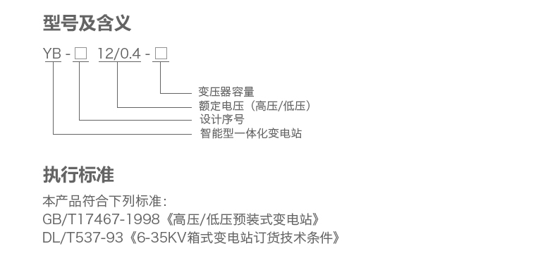 路燈箱變型號含義