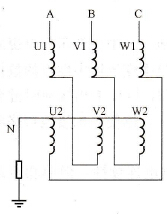 Z型接地變壓器與小電阻或消弧線圈接線方式